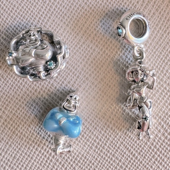 Set of 3 PANDORA - Disney Aladdin, Jasmin & Genie Charm Gift Set - Picture 5 of 10